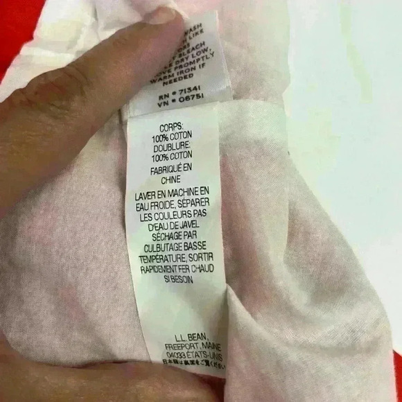 L.L. Bean Red Vintage Boat Collar Sleeveless  Dress. 100% cotton Size 10 - Picture 12 of 14